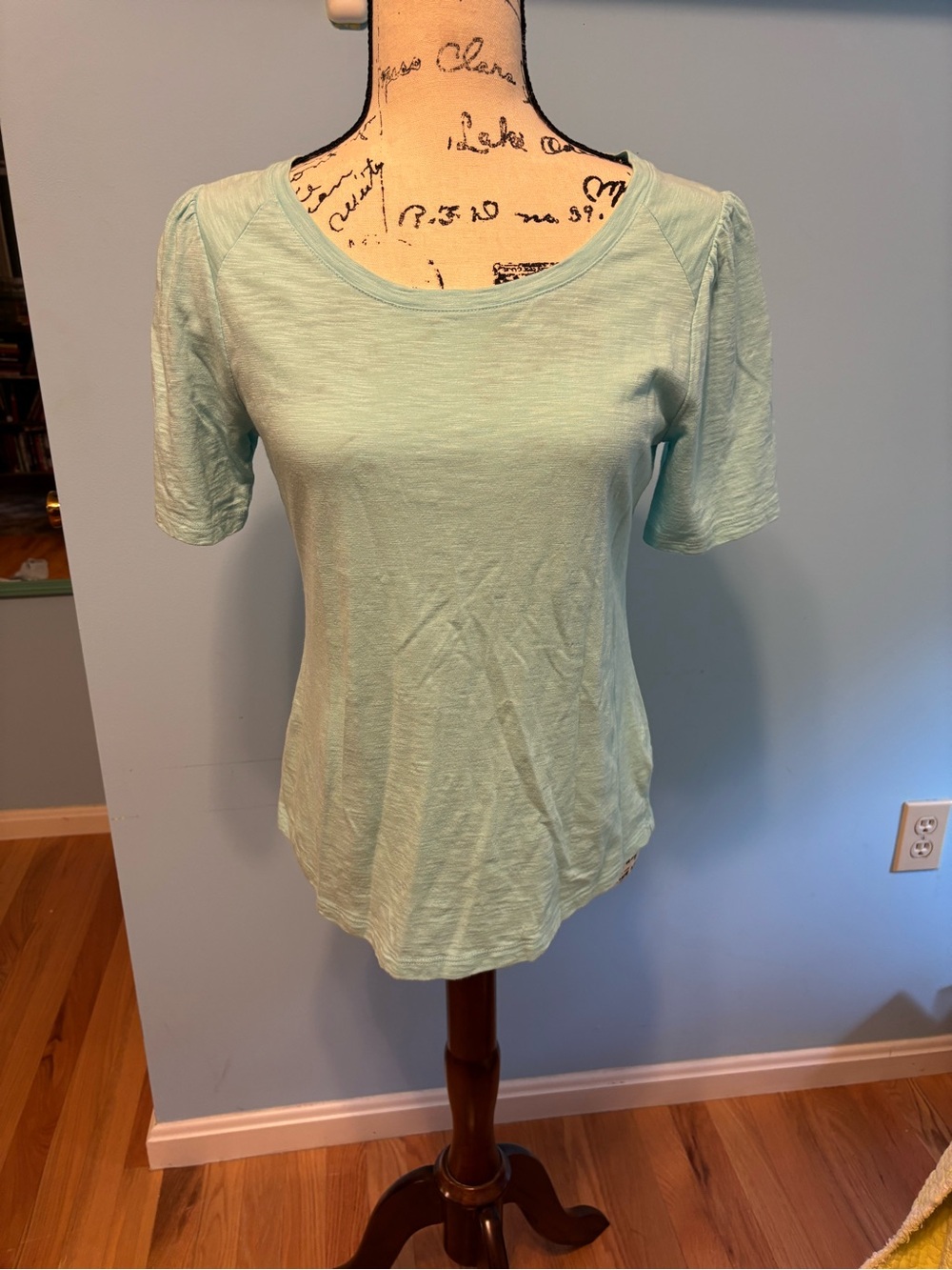 Talbots Mint Short Sleeve Scoop Neck Tee